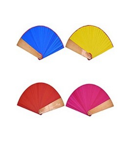 칼라체인지부채(4색)고급형(실크별도)    Color Change Fan (4 color)